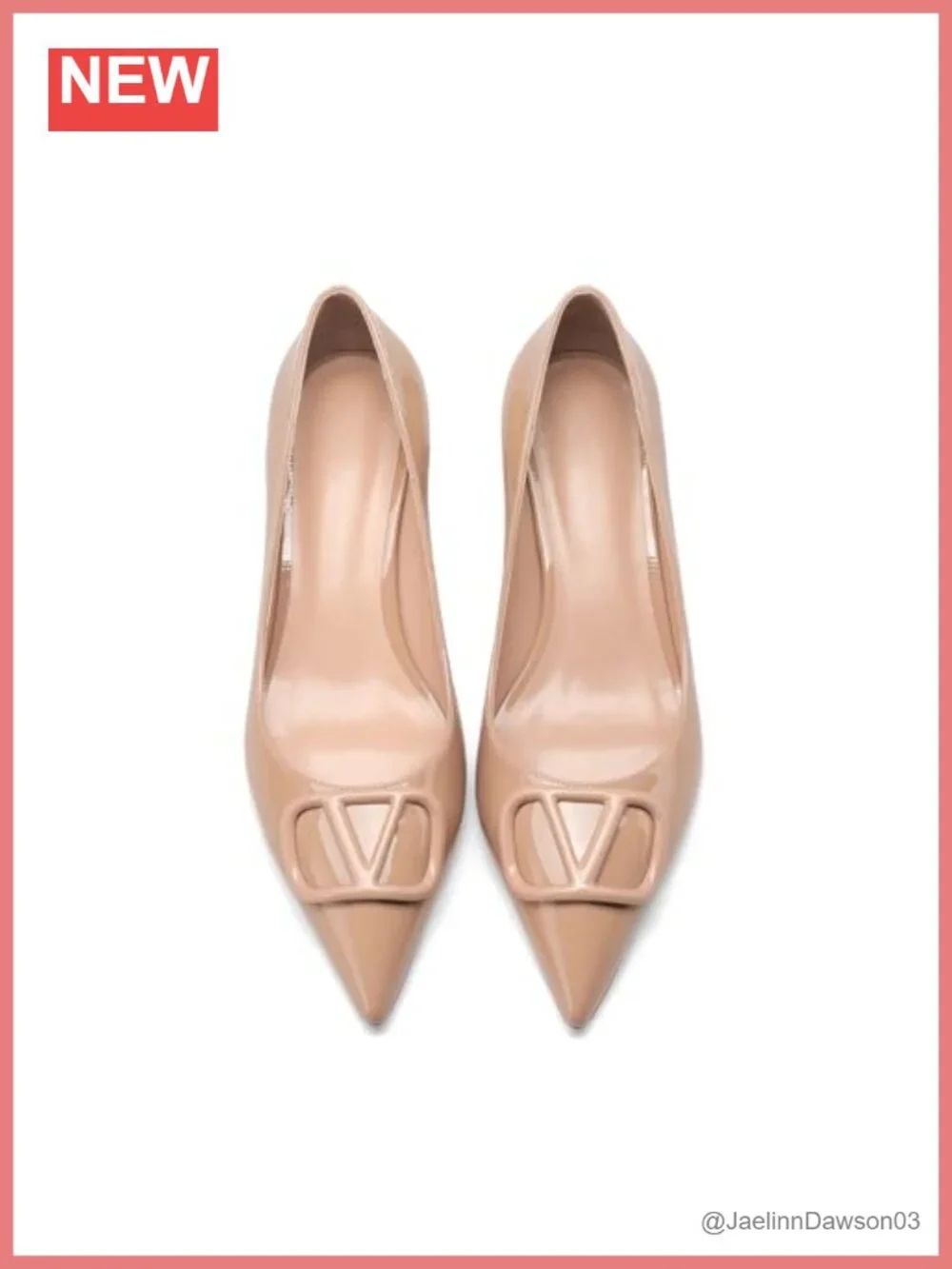 Women Patent Leather Kitten Heel Pumps Pointed Toe Slip On Fashion Shoes